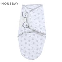 Baby Swaddle Cute Bear Embroidered Cocoon Design 100%Cotton Sleeping Bag For Newborn Baby Wrap Sleepwear Blanket Boys Girls