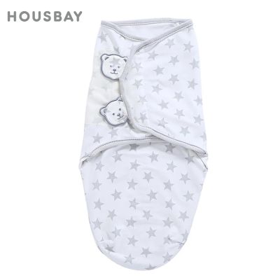 Baby Swaddle Cute Bear Embroidered Cocoon Design 100%Cotton Sleeping Bag For Newborn Baby Wrap Sleepwear Blanket Boys Girls