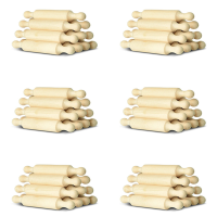 6X Wooden Mini Rolling Pin 6 Inches Long Kitchen Baking Rolling Pin Small Wood Dough Roller for Children Fondant Pasta Bread  Cake Cookie Accessories