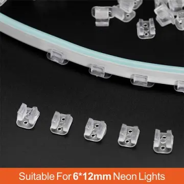 100Pcs,10Pcs Led Strip Clips Connector for Fixing 6mm 8mm 12V 2835 Neon  Light Plastic Buckle Flexible Ribbon Tape Accessories