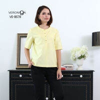 VERONIQA Blouse VE-B578 Cotton อักโซะ แขนสั้น IGPU19-6-PM5