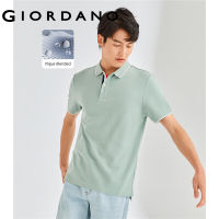 Giordano ผู้ชาย เสื้อโปโลยางประตูทรงเข้ารูป แขนสั้น สีตัดกัน Free Shipping 01012426JH