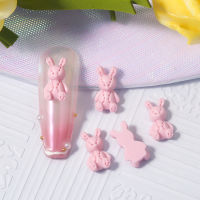 10PCS Nails Art Kawaii Cute Rabbit Cartoon Stereo Skull Rabbit DIY Nail Art Creative Fashion Jewelry Accessories Ornaments Gifts