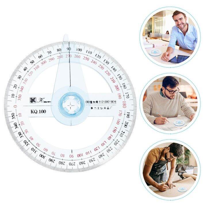 2pcs Circle Protractor 360 Degree Protractor Ruler Math Geometry Tools ...