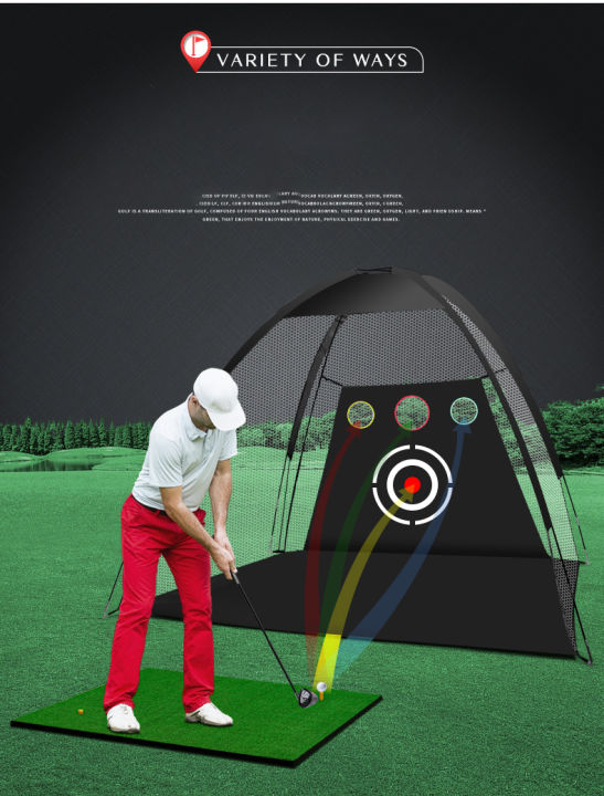 charmspace-ตาข่ายตัดกอล์ฟในร่มและกลางแจ้งตาข่ายฝึกวงสวิงพับได้แบบพกพากรงโจมตี-golf-clubs-full-set-เต้นท์ซ้อมตีกอล์ฟ