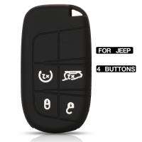 ✳ jingyuqin 10X Remote Car Key Silicone Cover Shell 4 BTN For Dodge Journey Charger Jeep Renegade Grand Cherokee Chrysler 200 300