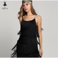 ZZOOI Womens Elegant Tassels Medium Dress Sexy Irregular Sling Dresses 2023 Spring Summer Female Chic Cocktail Evening Party Dress