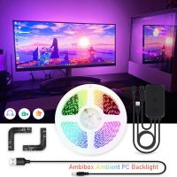 Smart Ambient PC Led Backlight RGB For Windows Monitor Sync Screen Color Ambibox Led Strip Lights Kit Desktop Control Game Room Wall Stickers Decals