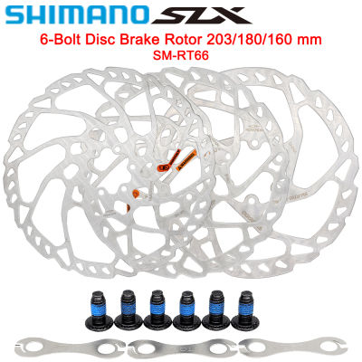 SHIMANO SLX M670เบรกใบพัดสำหรับ MTB จักรยาน RT66ป้องกันคลาย160180203มิลลิเมตร6-Bolt ดิสก์เบรกโรเตอร์ SM-RT66ชิ้นส่วนจักรยานเดิม