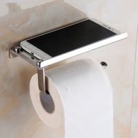 Wall Mounted Stainless Steel Bathroom Toilet Paper Holder with Towel Roll Shelf Tissue Rack Box Holders Organizer New