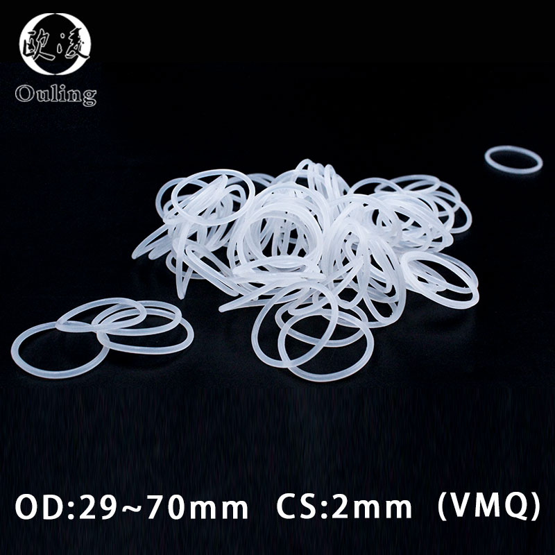 Select Variants ID 50mm 60mm VMQ Silicone O-Ring Gaskets Washer 1mm Thick 
