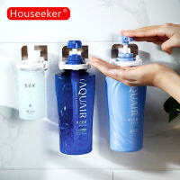 Houseeker Self-กาวขวดแชมพูติดตั้งบนผนังชั้นวางของเจลอาบน้ำตะขอแขวนของอุปกรณ์ที่จับในห้องน้ำ