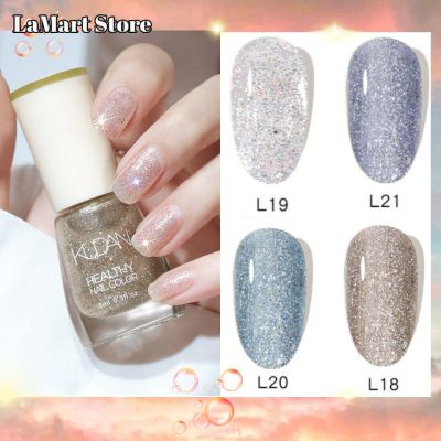 LaMart Store💅🏻50สี สีทาเล็บกึ่งเจล ยาทาเล็บ สีทาเล็บเจลไม่อบ ไม่ต้องอบ ลุคเจล แพคคู่ สีสวย แห้งไว นู้ดกลิตเตอร์ Quick Dry Nail Polish