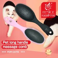 Fenice Pet Hair Trimmer Comb Dog Cat Grooming Supply Brush Slicker Tool Open Knot Steel Needle Comb Long Hair Pet  Brush Brushes  Combs