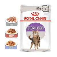 Royal Canin Sterilised 12x 85 G รอยัลคานิน อาหารแมว สูตรแมวทำหมัน