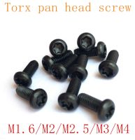 5-50 Buah/Lot M2 M2.5 M3 M4 M5 M6 M8 Torx Hitam Sekrup Kepala Pan Bulat