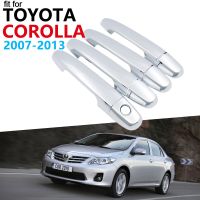 อุปกรณ์เสริมรถยนต์มือจับประตูสำหรับ Toyota Corolla E140 E150 2007 ~ 2013ชุดฝาครอบมือจับโครเมี่ยมสติกเกอร์รถ2012 2010 2009