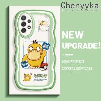 Chenyyka เคสปลอกสำหรับ Samsung กาแลคซี A52s 5G A52 4G A52 5G น่ารักลายการ์ตูนน่ารักโปเกมอนเป็ดดีไซน์ใหม่คลื่นขอบซิลิโคนนิ่มเคสโทรศัพท์แบบใสเลนส์กล้องถ่ายรูปที่สร้างสรรค์เคสโปร่งใสป้องกันการกระแทก