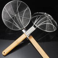 big mesh Strainers Stainless Steel Colander Soup Skimmer chef Kitchen french fries fryer oil frying scoop noodles dumpling sieve