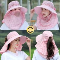 Hat Female Cover Face Breathable All-match with Big Rim Anti-ultraviolet Cycling Sunhat