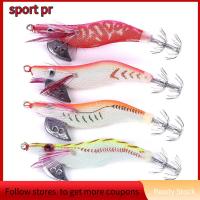 SPORT PR 3pcs อุปกรณ์ตกปลาแท็กเกิล เหยื่อกุ้งไม้ ตะกั่ว Sinker อุปกรณ์จับยึด ตะขอรูปปลาหมึก 2023 8ซม./7กรัม เหยื่อตกปลาเหยื่อตกปลา เหมือนจริงเหมือนจริง