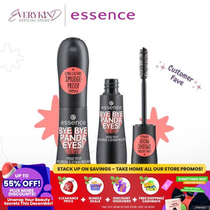 Essence Bye Bye Panda Eyes! Tubing Mascara Smudge Proof, Volumizing