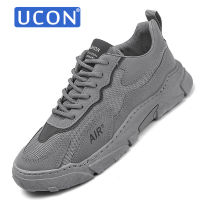 UCON รองเท้าลำลองมีเชือกผูกน้ำหนักเบาอเนกประสงค์สำหรับผู้ชายรองเท้าผ้าใบลำลองแฟชั่นระบายอากาศได้สบายใหม่39-44