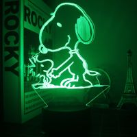 卍ↂ  Careless guest   snoopy collapse 3 d night light stereo furnishing articles remote hands do 16 colorful desk of bedroom the head a bed