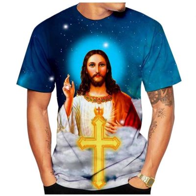 New Fashion T Shirt The Cross Fashion 3D Printed T-shirt About Jesus Love Everone Christian Mens T-shirt