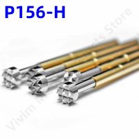 100PCS P156-H Spring Test Probe Test Pin Pogo Pin PCB Test Tool Total Length 34mm Pin Dia 2.36mm 9-claws Head Dia 4.0mm TestTool Nails Screws Fastener