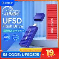 ORICO UFSD USB แฟลชไดร์ฟโลหะทั้งหมด256GB 411MB/S เพ็นไดรฟ์512GB 128GB 64แท่ง USB ขนาด GB แท่ง USB Type C เพนไดรฟ์ดีไซน์รูปทรงภาชนะ