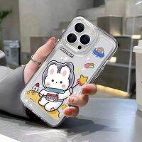 For IPhone 14 Pro Max IPhone Case Thickened TPU Soft Case Clear Case Shockproof Rabbit Astronaut Compatible with For 13 12 11