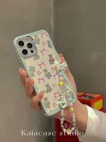 เคสไอโฟนน่ารัก โซ่หมีดอกไม้กุทัณฑ์เหมาะสำหรับเคสโทรศัพท์มือถือ iPhone14promax Apple 13 12 ซิลิโคน 11