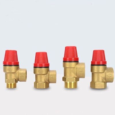 DN15 1/2" Brass Safety Valve Drain Relief Switch For Solar Water Heater Inner &amp; Outer Wire Brass Safety Valve Plumbing Valves