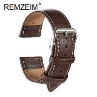 [HOT] REMZEIM Calfskin หนัง16มม.18มม.20มม.22มม.24มม.วัสดุคุณภาพสูงสายนาฬิกาอุปกรณ์เสริม5สี