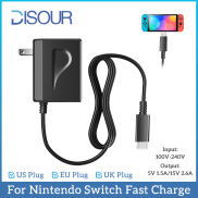 DISOUR Bộ Sạc Nhanh Cho Nintendo Switch NS OLED LITE Bộ Sạc Nhanh 20W USB