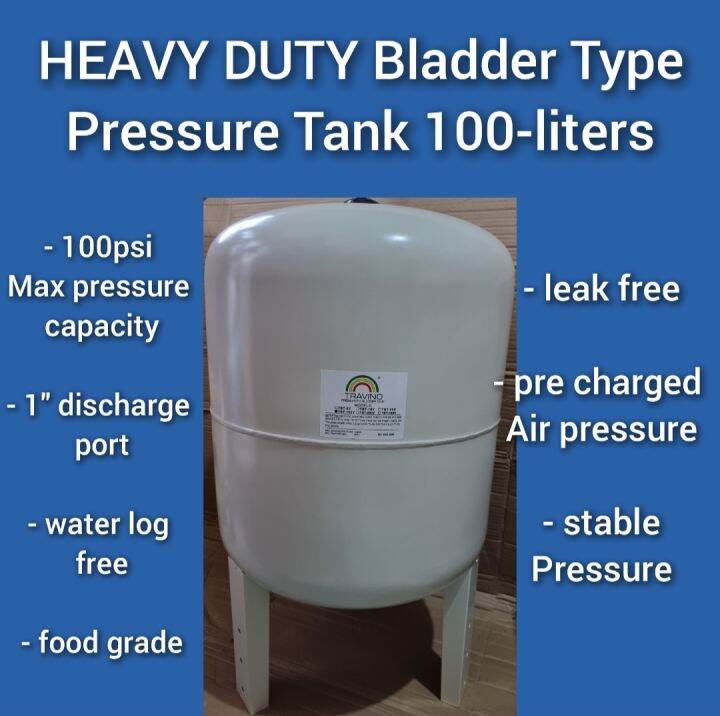 HEAVY DUTY Bladder Type Pressure Tank 100liters Lazada PH