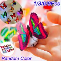 Saiqun Colorful 3D LED Night Light  Self-adhesive Plastic Romantic LED Atmosphere Light  Butterfly Shape