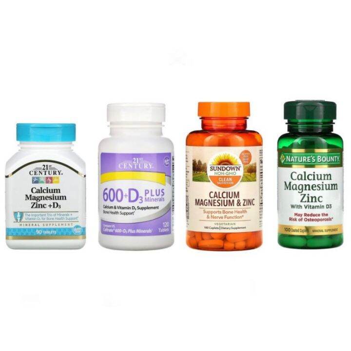 Calcium Magnesium Zinc D3 Sundown Naturals 21st Century and Nature's