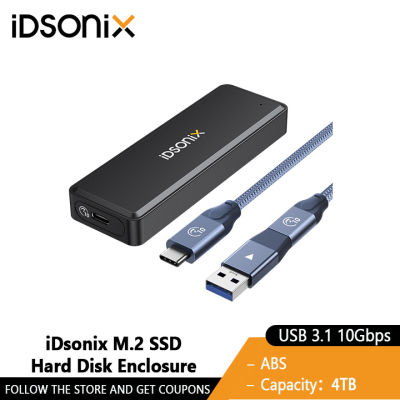 IDsonix Nvme เคส Usb C M2 SSD NVMe 10Gbps กล่อง SSD เอสเอสดีของเครื่องพีซีสำหรับ M.2 NVMe NGFF SATA เอสเอสดี SSD เครื่องมือแผ่นกลมเคสสำหรับ Macbook ฟรี