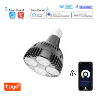 Tuya ไฟพาร์อัจฉริยะหรี่แสงได้ PAR30 E27 30W สปอตไลท์ไฟ LED รีโมทคอนโทรลหลอดไฟไฟสนาม AC85-265V Lampu Penerangan Rumah