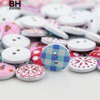 100x Circular Mix Wooden Painting Buttons Craft Scrapbook Sewing Cardmaking