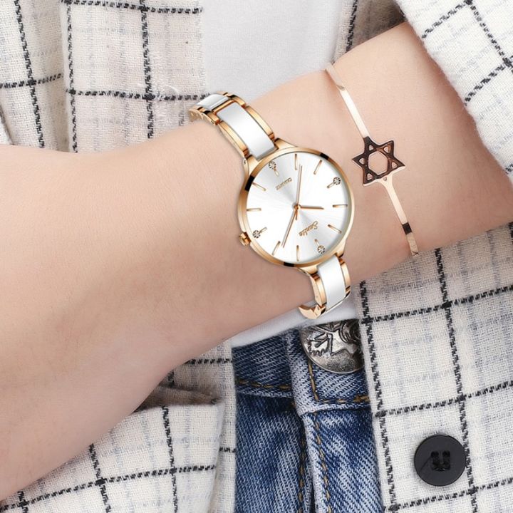 lige-sunkta-นาฬิกาผู้หญิงใหม่นาฬิกาเซรามิกผู้หญิงนาฬิกาเพชรเรียบง่ายนาฬิกาแฟชั่นลำลองนาฬิกาข้อมือกันน้ำ-relogio-feminino