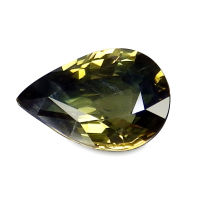 พลอย แซฟไฟร์ สี เขียว เหลือง บางกะจะ ธรรมชาติ แท้ ( Natural Yellow Green Sapphire ) 1.00 กะรัต