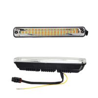 [WDD]✼☼ CSCSNL 1 Set Universal Daytime Running Light COB DRL with yellow signal LED Car Lamp External Lights Auto Waterproof Car Styling