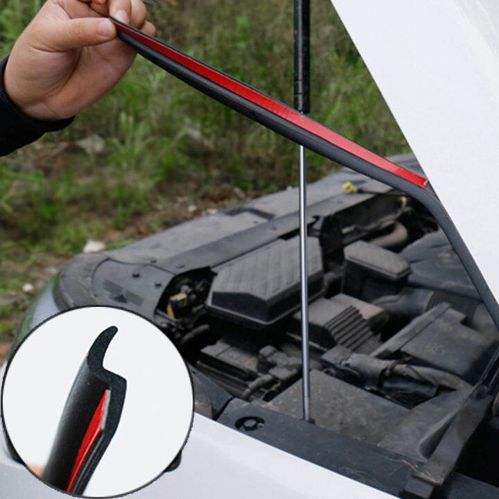 4m Car Hood Seal Strip Engine Cover Gap Sealing Strip Rubber Waterproof Dustproof Weather Strip