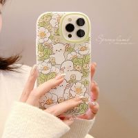 Retro Sweet Spring White Flower Bush Sheep Art Phone Case For Iphone 13 12 11 Pro Max Xr Xs Max 7 8 Plus Case Cute Cartoon Cover