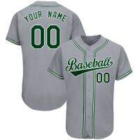 2023 New Baseball Jerseys Mens 90s Street Style Printed Name and Number Sports Fan Soft T-shirt Party Wear S-7XL Large Size Gray