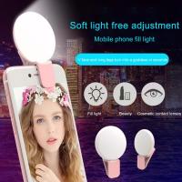 Mini Q Selfie Ring Light Portable Flash LED USB Clip Mobile Phone Fill Lamp  Portable Fill Light With  Charging Interface