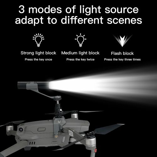 ชุดอุปกรณ์ต่อสู้ยามค่ำคืนไฟฉายที่ชาร์จได้กล้องกีฬาของ-rcstq-สำหรับ-dji-mavic-2-pro-ไฟฉายเดี่ยว